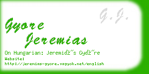 gyore jeremias business card